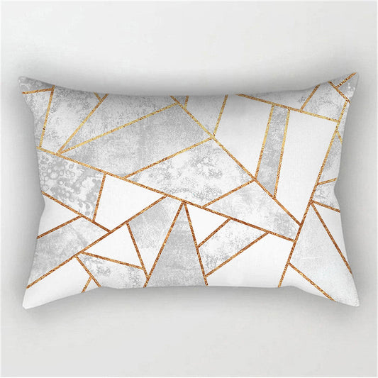 Throw Pillow Cover with 450g Insert, geometric, 12X20, Decorative Cushion