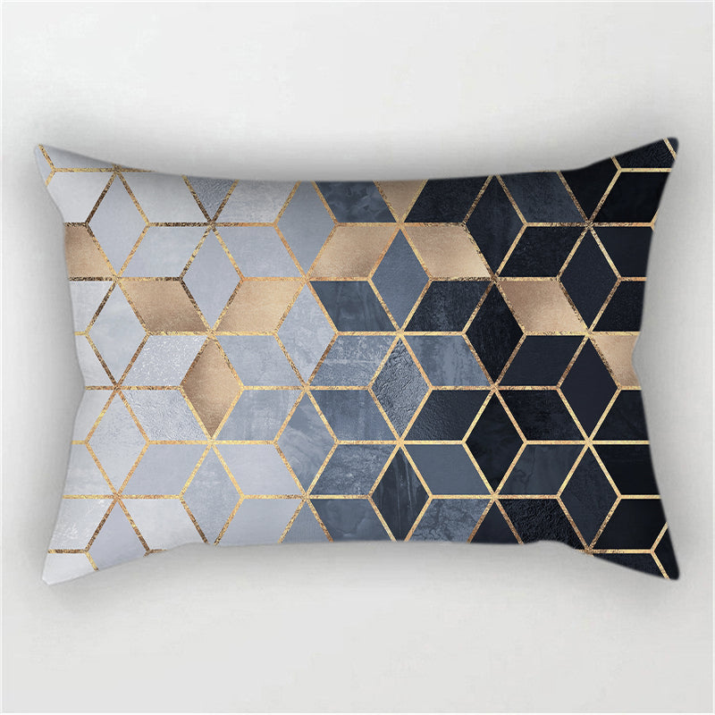 Throw Pillow Cover with 450g Insert, geometric, 12X20, Decorative Cushion