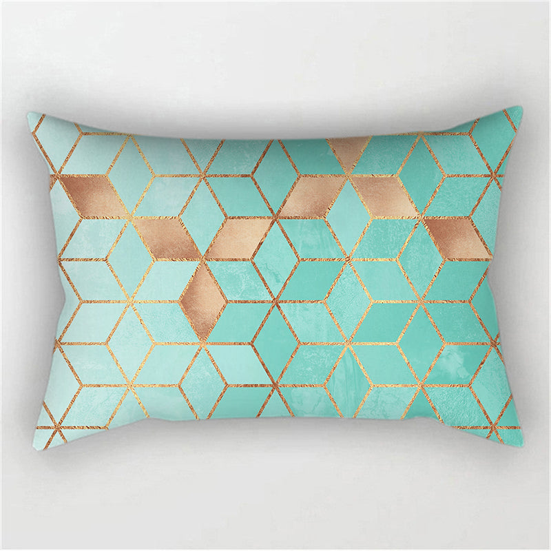 Throw Pillow Cover with 450g Insert, geometric, 12X20, Decorative Cushion