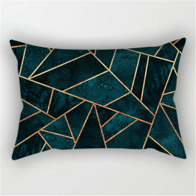 Throw Pillow Cover with 450g Insert, geometric, 12X20, Decorative Cushion