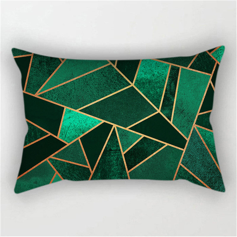 Throw Pillow Cover with 450g Insert, geometric, 12X20, Decorative Cushion