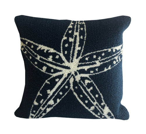 Starfish Outline Indigo Rug/Doormat/Pillow