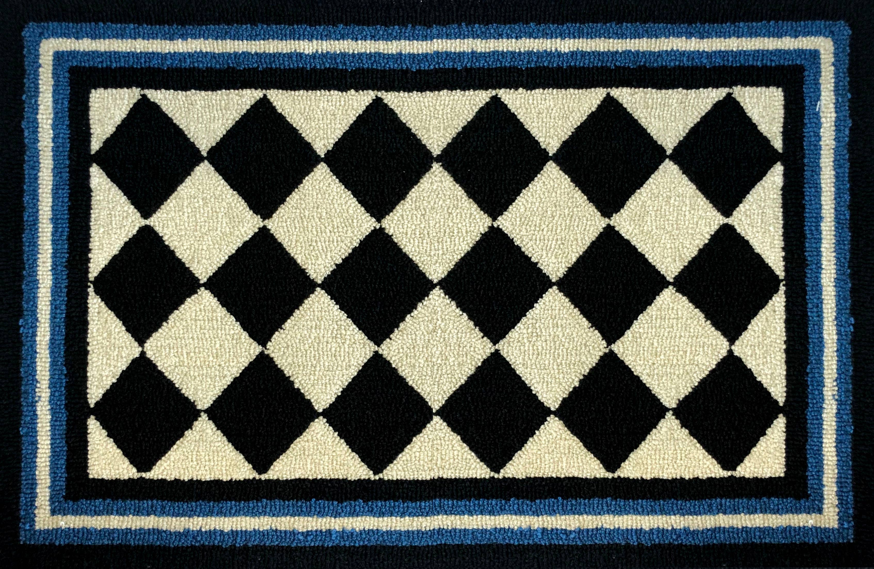 Harlequin Blue Border Indoor/Outdoor Rug – The Rug Market