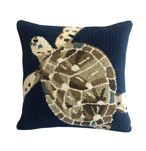 Sea Turtle Pillow Indigo