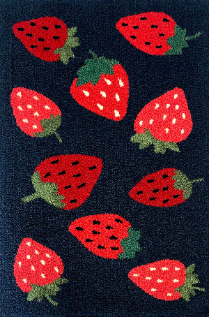 Strawberry Toss Rug/Doormat/Pillow