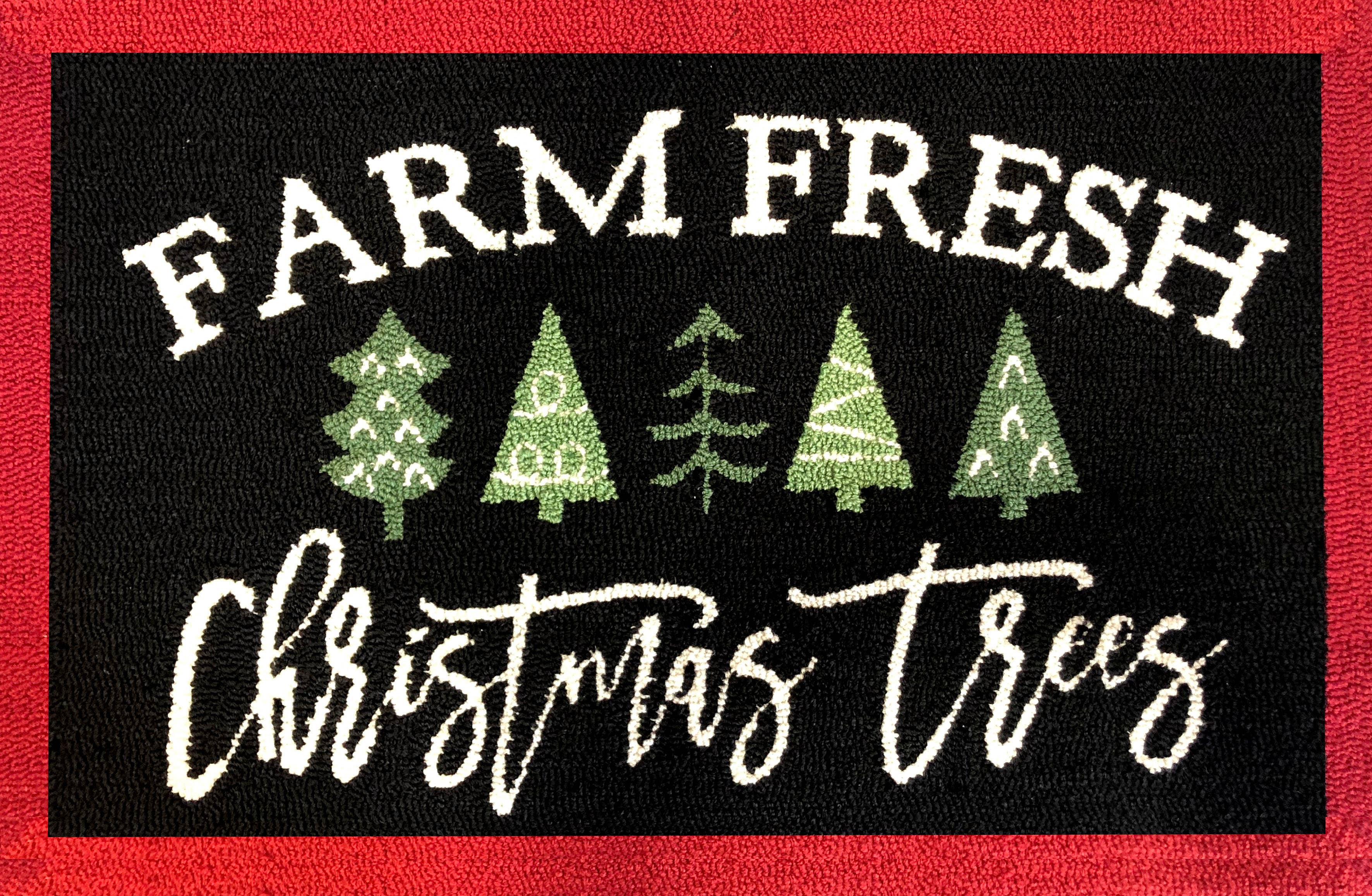 Farm Fresh Rug Farm Fresh Trees Black Indoor/Outdoor Rug – The Rug Market