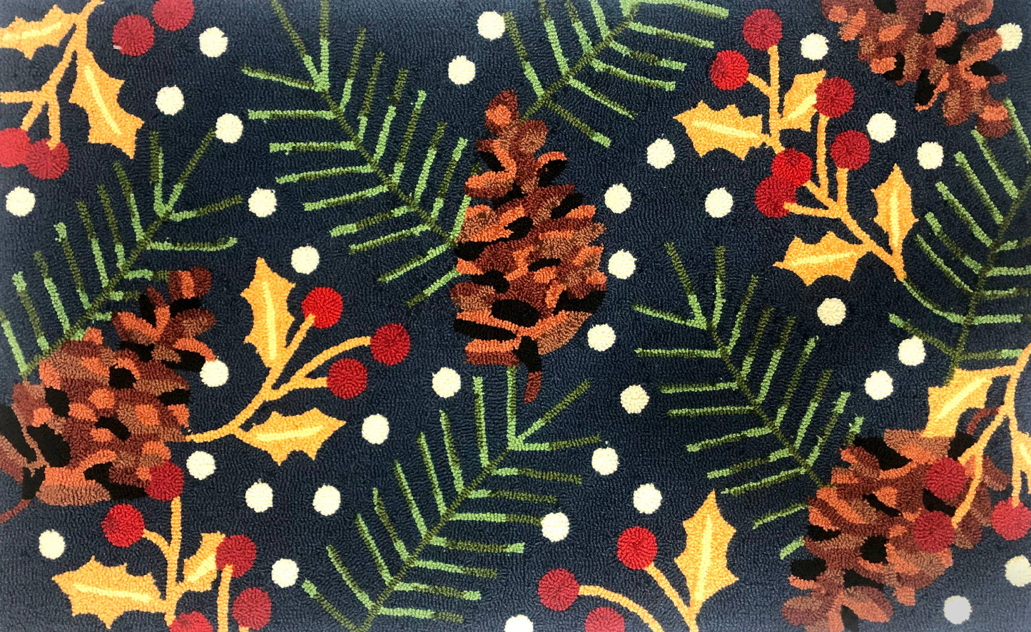 Happy Holly Indigo Rug/Doormat/Pillow