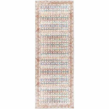 Rust Maligaya Distressed Washable Area Rug
