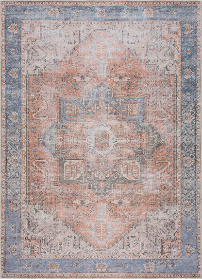Rosman Distressed Washable Area Rug