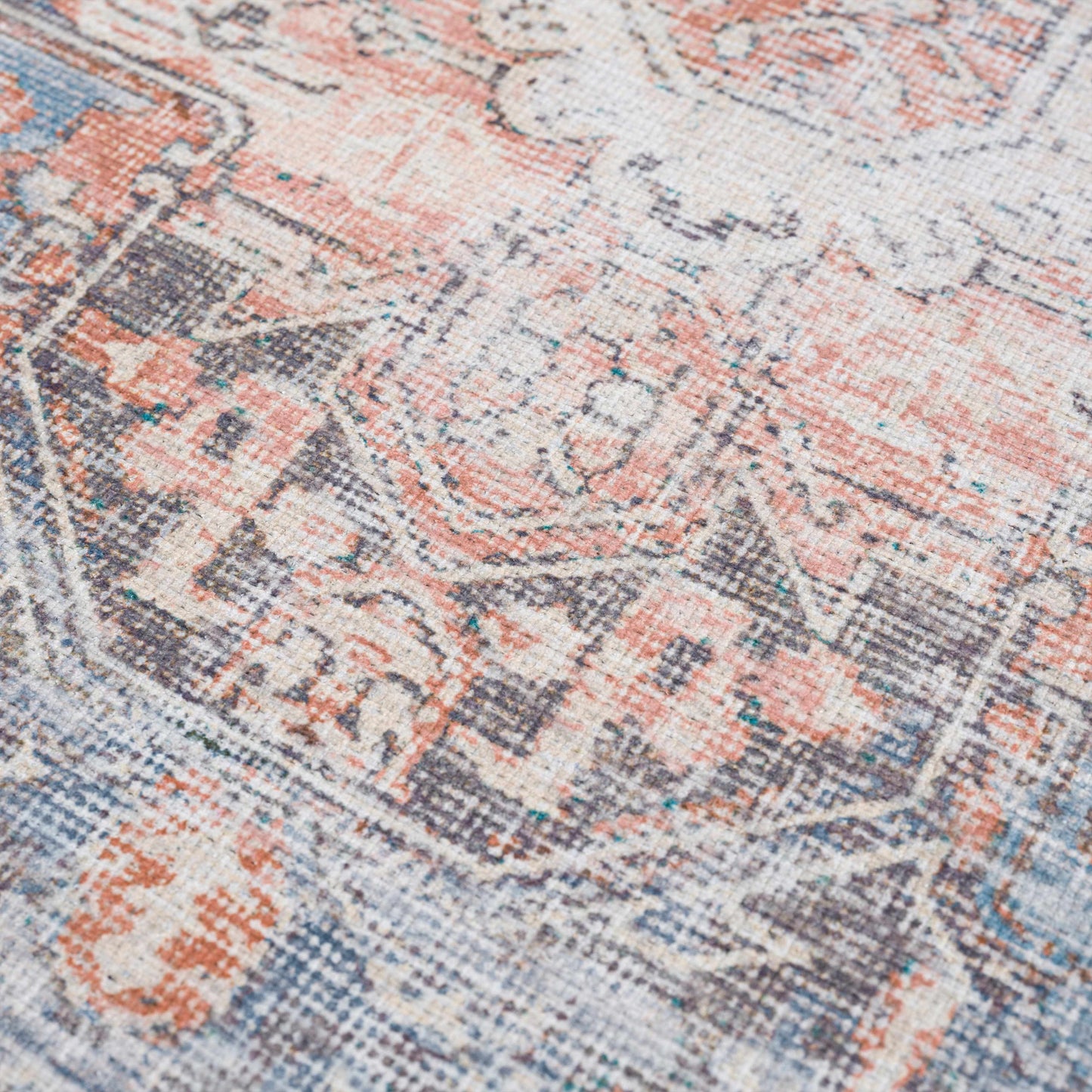 Rosman Distressed Washable Area Rug