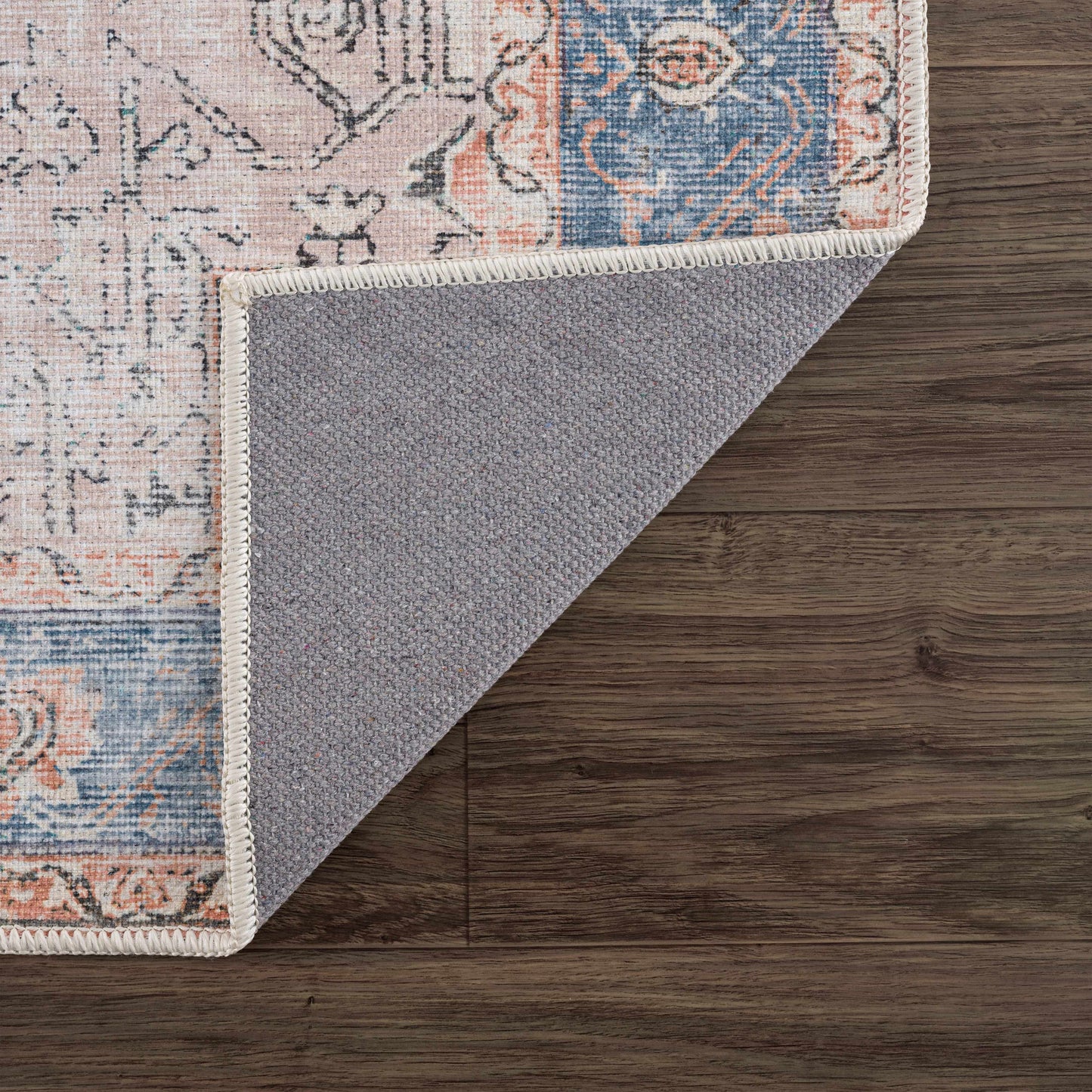 Rosman Distressed Washable Area Rug