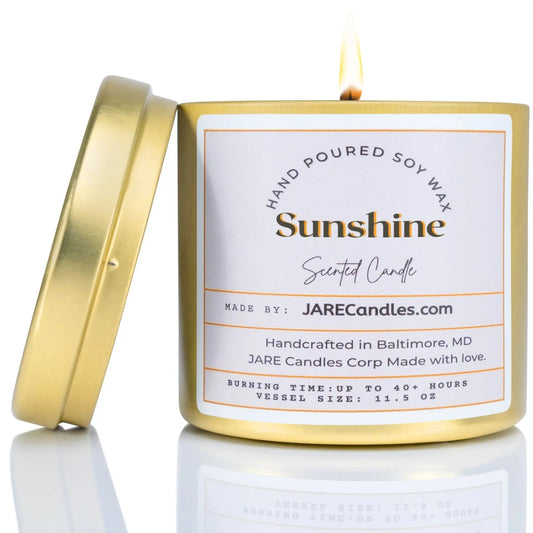 Sunshine - Sweet Bergamot, Fresh Grapefruit - Soy Wax Scented Candle