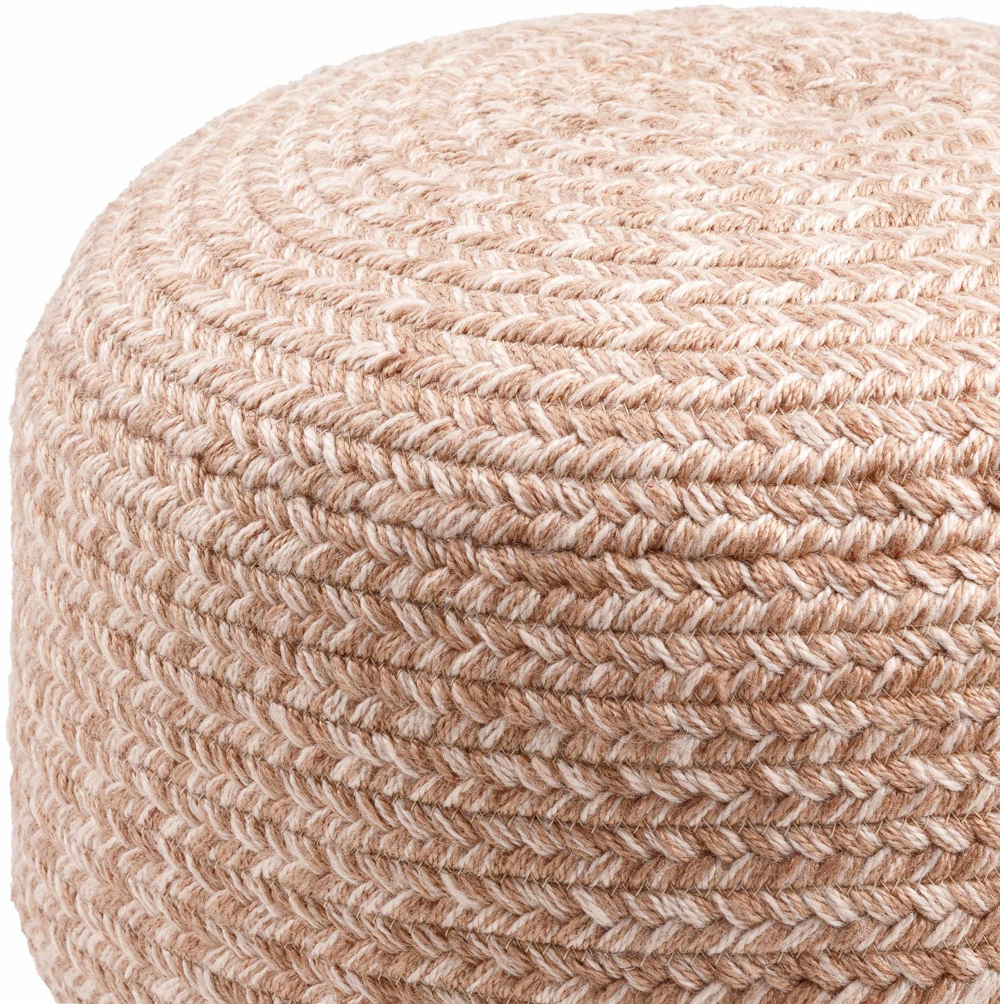 Tonanitla Natural Fiber Blush Knitted Pouf