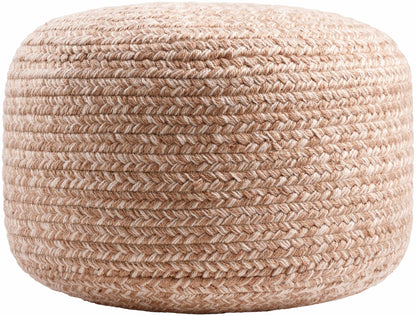Tonanitla Natural Fiber Blush Knitted Pouf