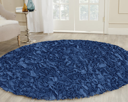 Shaggy Raggy D/Blue Area Rug