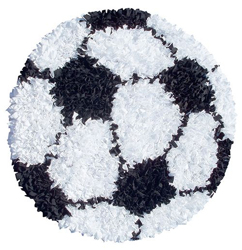 Shaggy Raggy Soccer Ball Area Rug