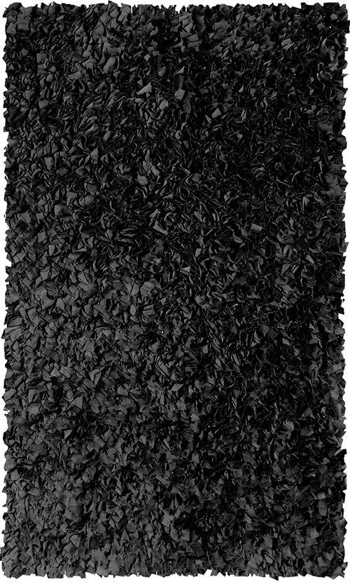 Shaggy Raggy Black Area Rug