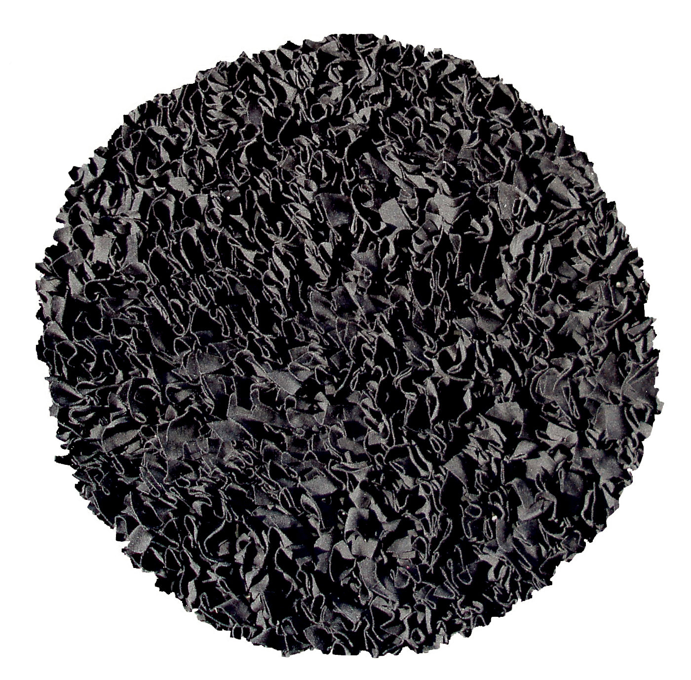 Shaggy Raggy Black Area Rug