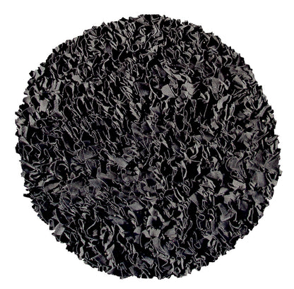 Shaggy Raggy Black Area Rug