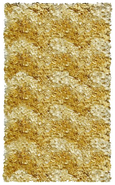 Shaggy Raggy Yellow Chevron Area Rug