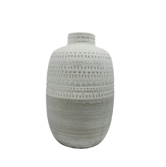 Beige Tribal Vase - Tall