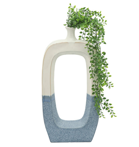 Skyblue Cut Out Vase