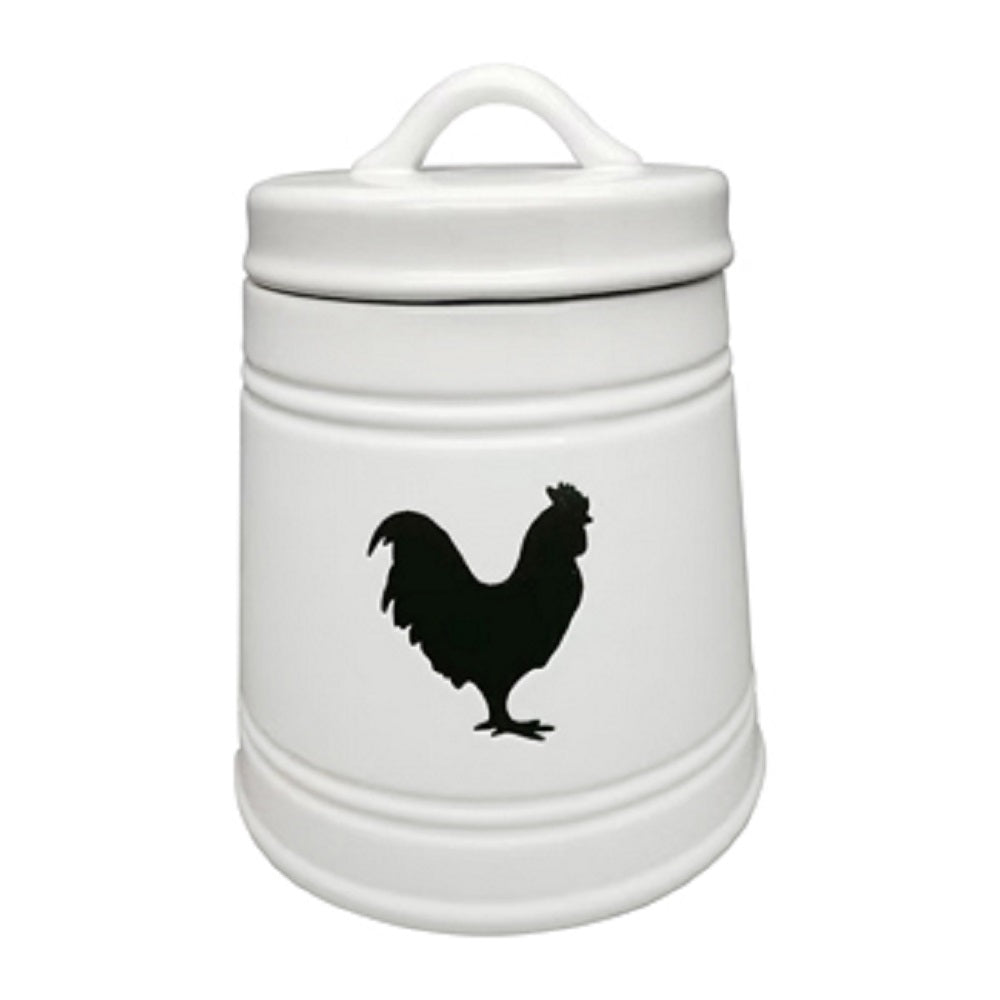 White Rooster Canister