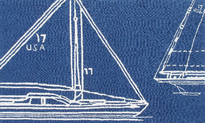 Sail Away Blue Area Rug