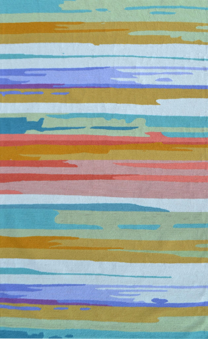 Watercolor Stripe Size 5X8 Area Rug