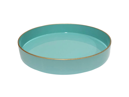 Blue Mimosa Round  Tray