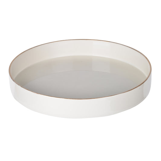 Mimosa Round Tray,White