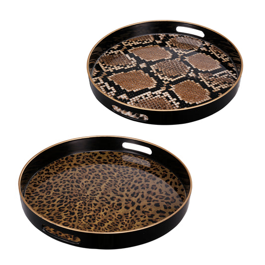 Safari Decorative Trays (Set of 2)