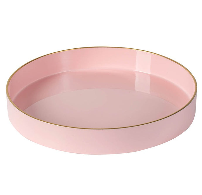 Pink Round Décorative Tray