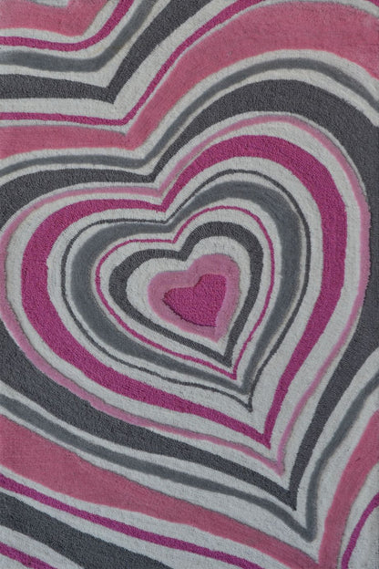 Heart Stripe Area Rug