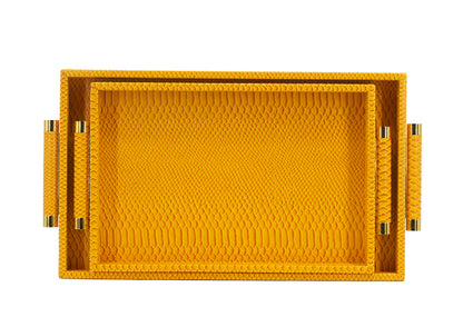 S/2 Yellow  Croc Tray