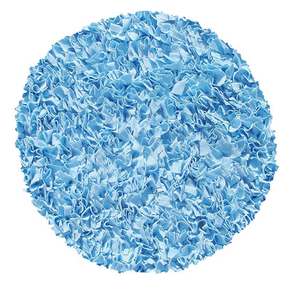 Shaggy Raggy Light blue Area Rug (02203)