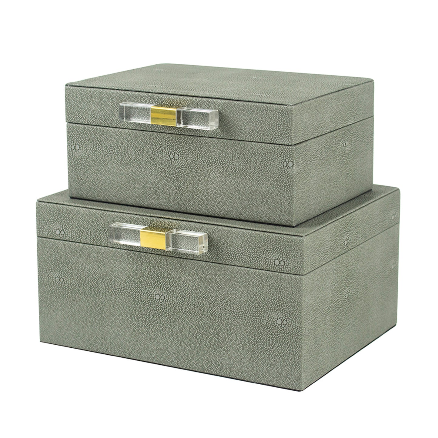 S/2 Glam Grey Boxes