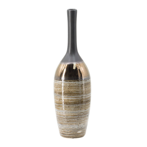 Earth Tone Bottleneck Vase