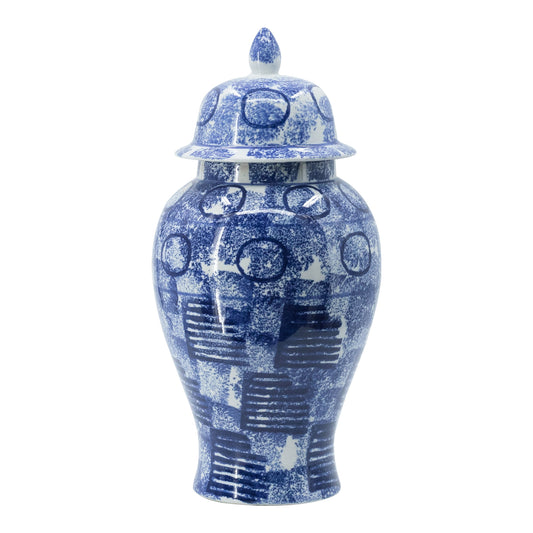 Blue & White Tall Ginger Jar