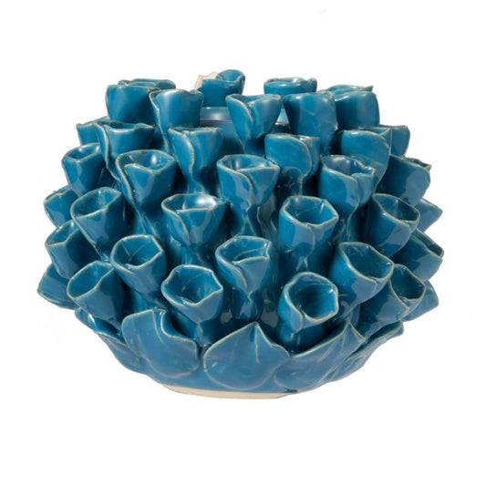 Open Coral Candle Holder- Blue