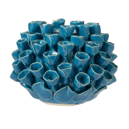 Open Coral Candle Holder- Blue